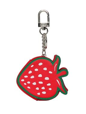(Inventory 48) Strawberry/ Bright Vermillion Keychain Charm - Red